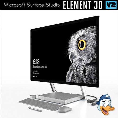 Microsoft Surface Studio for Element 3D 3D model
