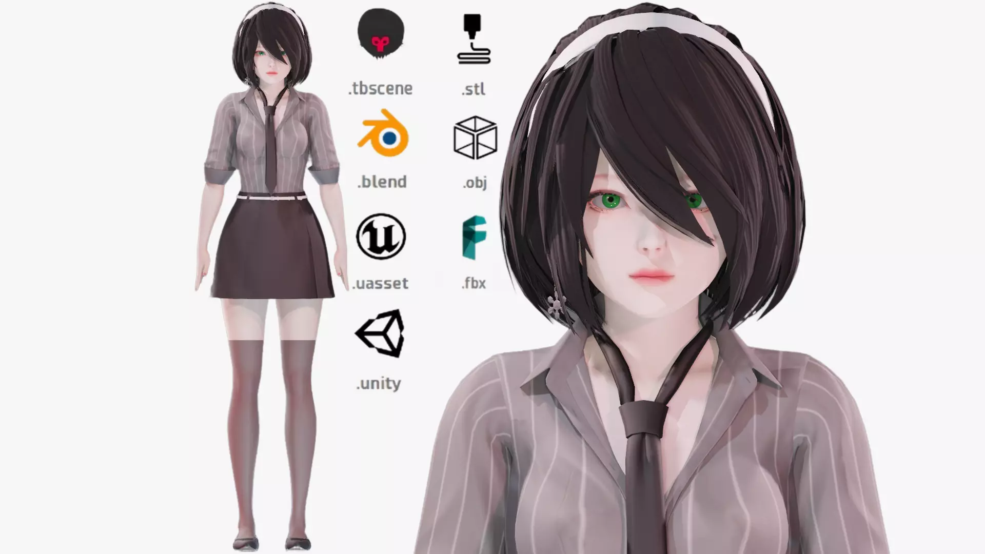 Casual clothes 0020 - Rig - Unreal - Unity - Blender - Animated Low-poly 3D model