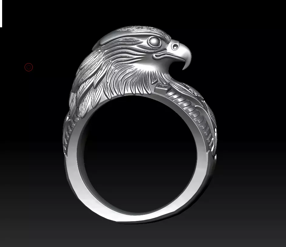 Elite Sovereign Eagle Head Ring STL 3D print model