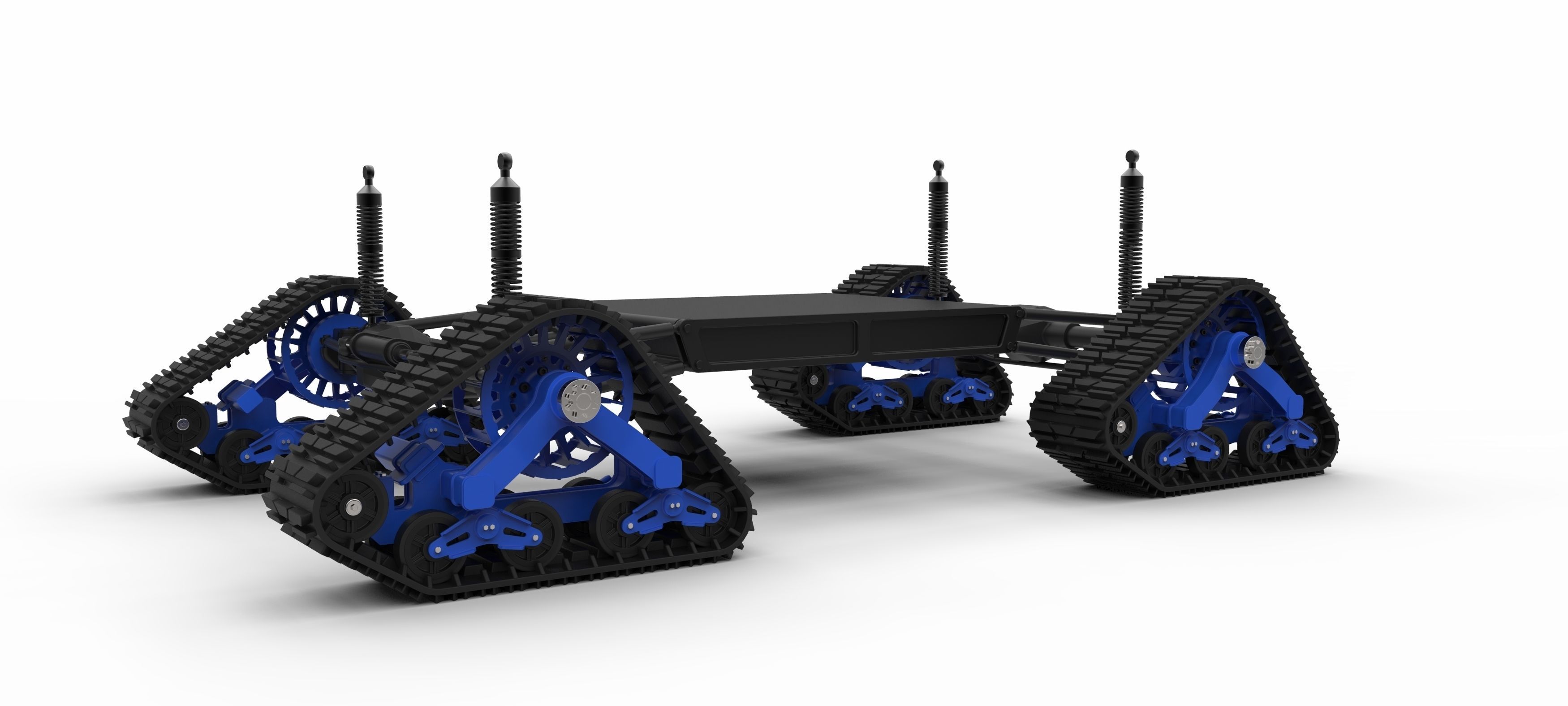 Chassis for vehicle with Mattracks Suspension tracks 3D model_1