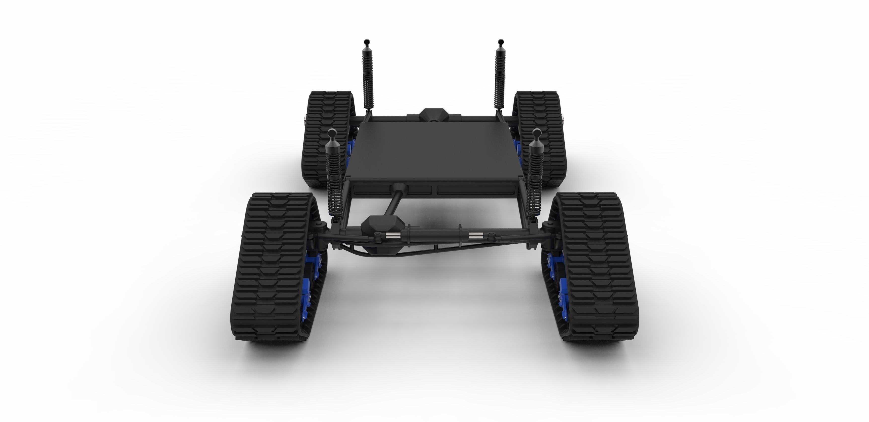 Chassis for vehicle with Mattracks Suspension tracks 3D model_4