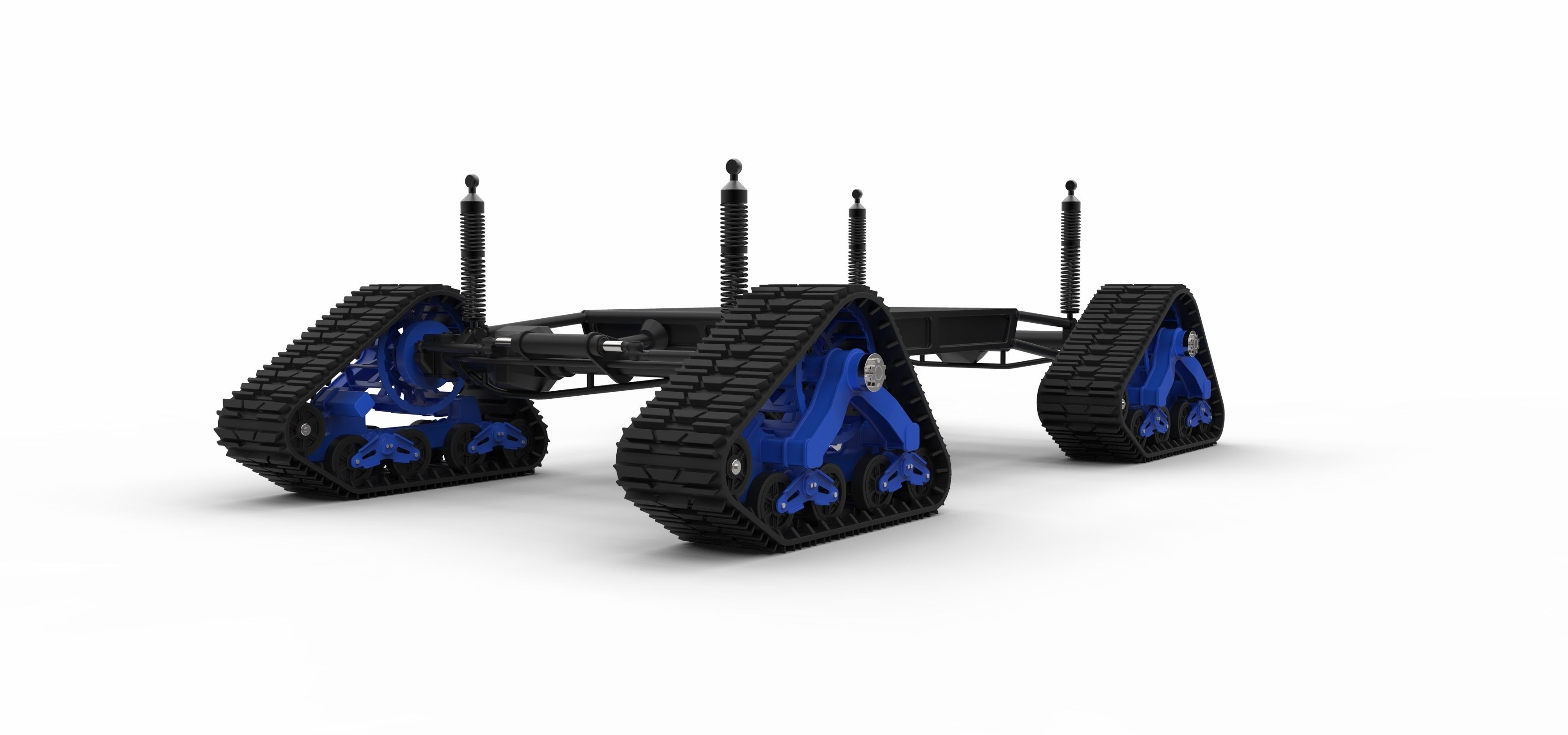 Chassis for vehicle with Mattracks Suspension tracks 3D model_3