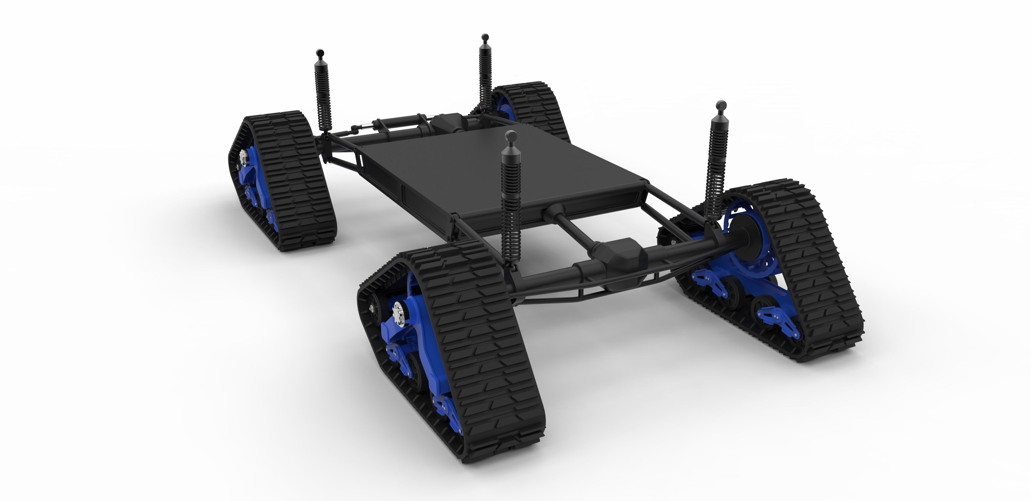 Chassis for vehicle with Mattracks Suspension tracks 3D model_10