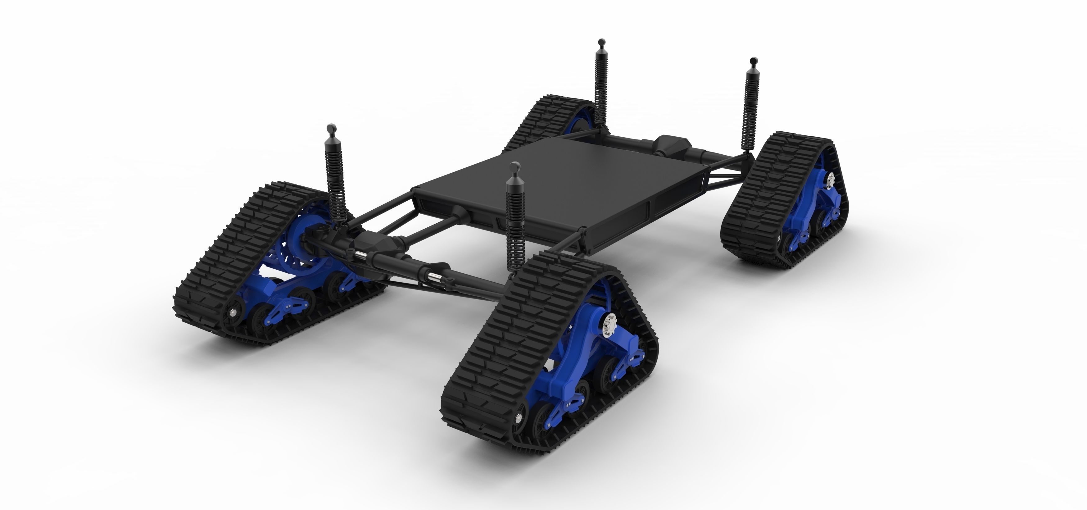 Chassis for vehicle with Mattracks Suspension tracks 3D model_2
