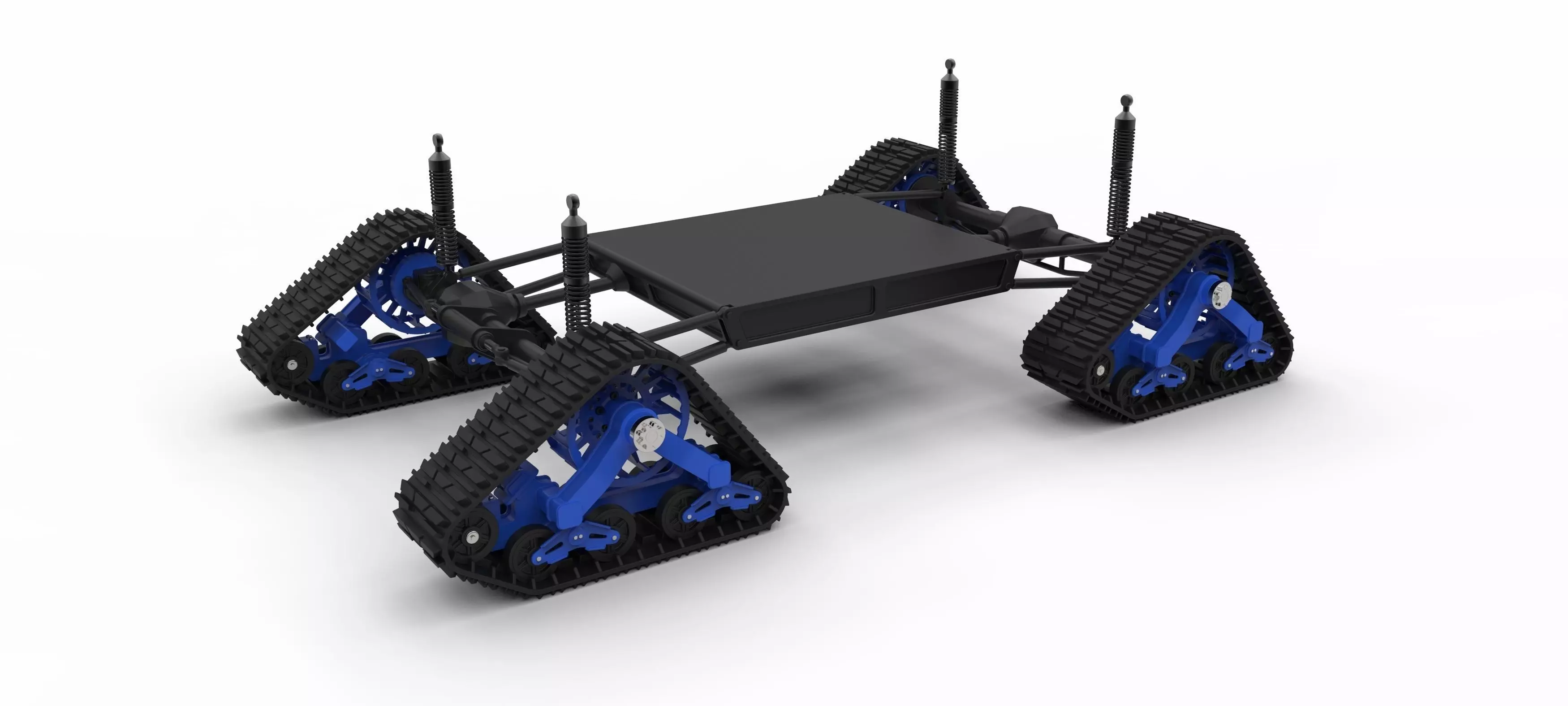 Chassis for vehicle with Mattracks Suspension tracks 3D model_0