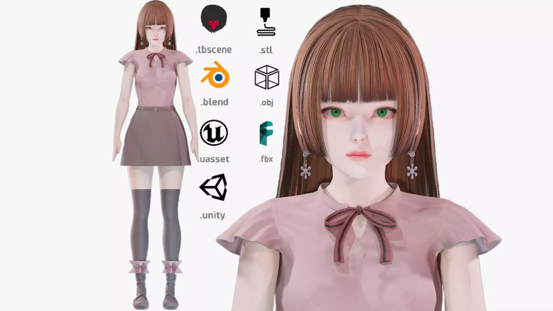 Casual clothes 0021 - Rig - Unreal - Unity - Blender - Animated Low-poly 3D model