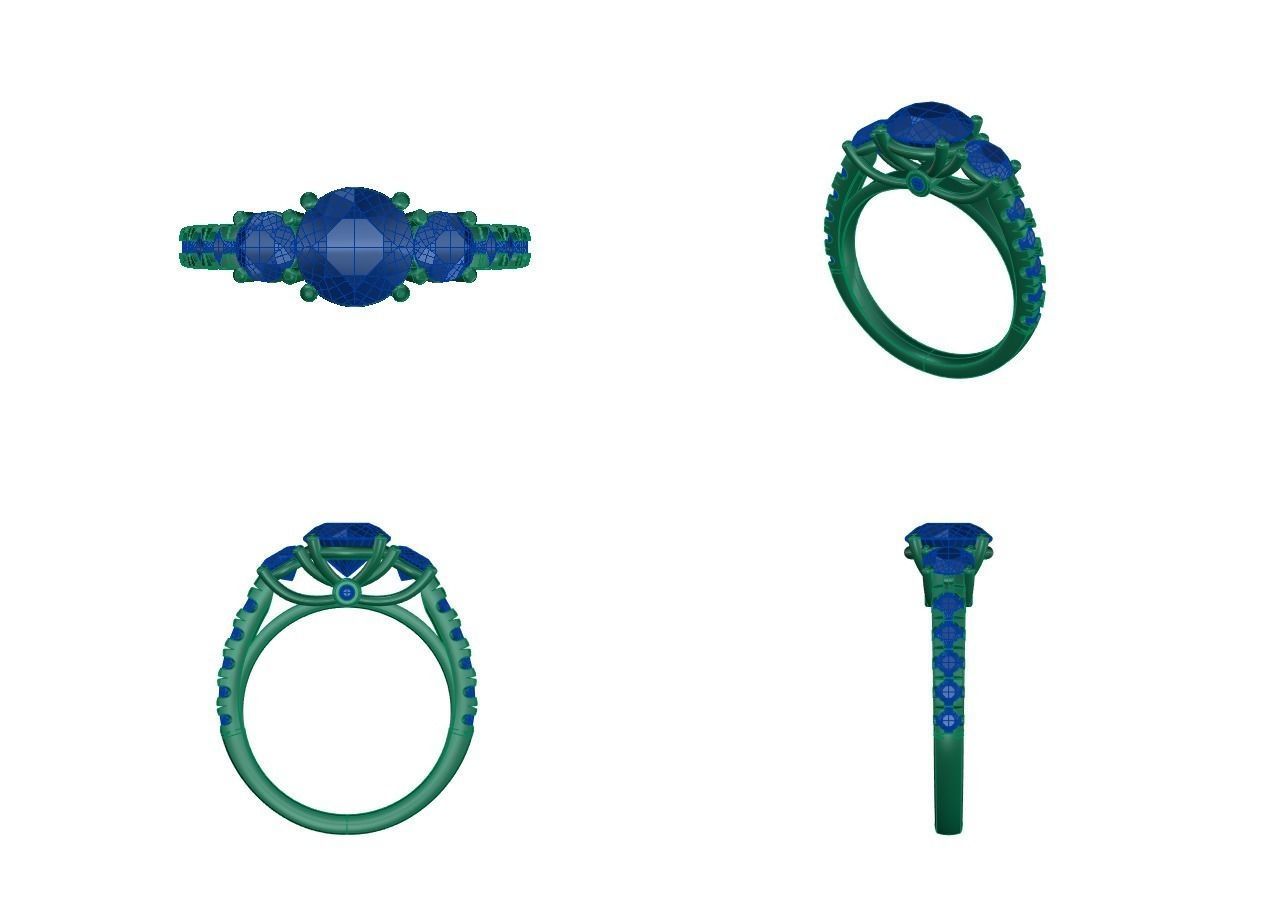 3 stone trellis 3D print model_1