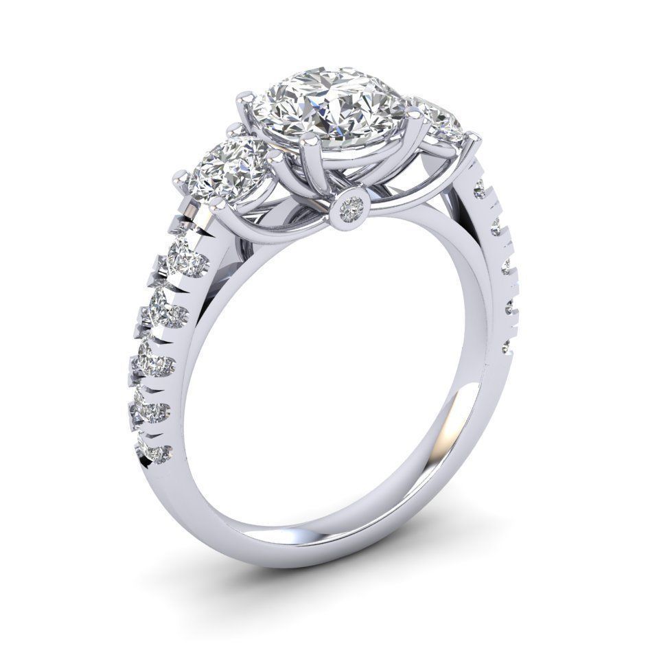 3 stone trellis 3D print model_3