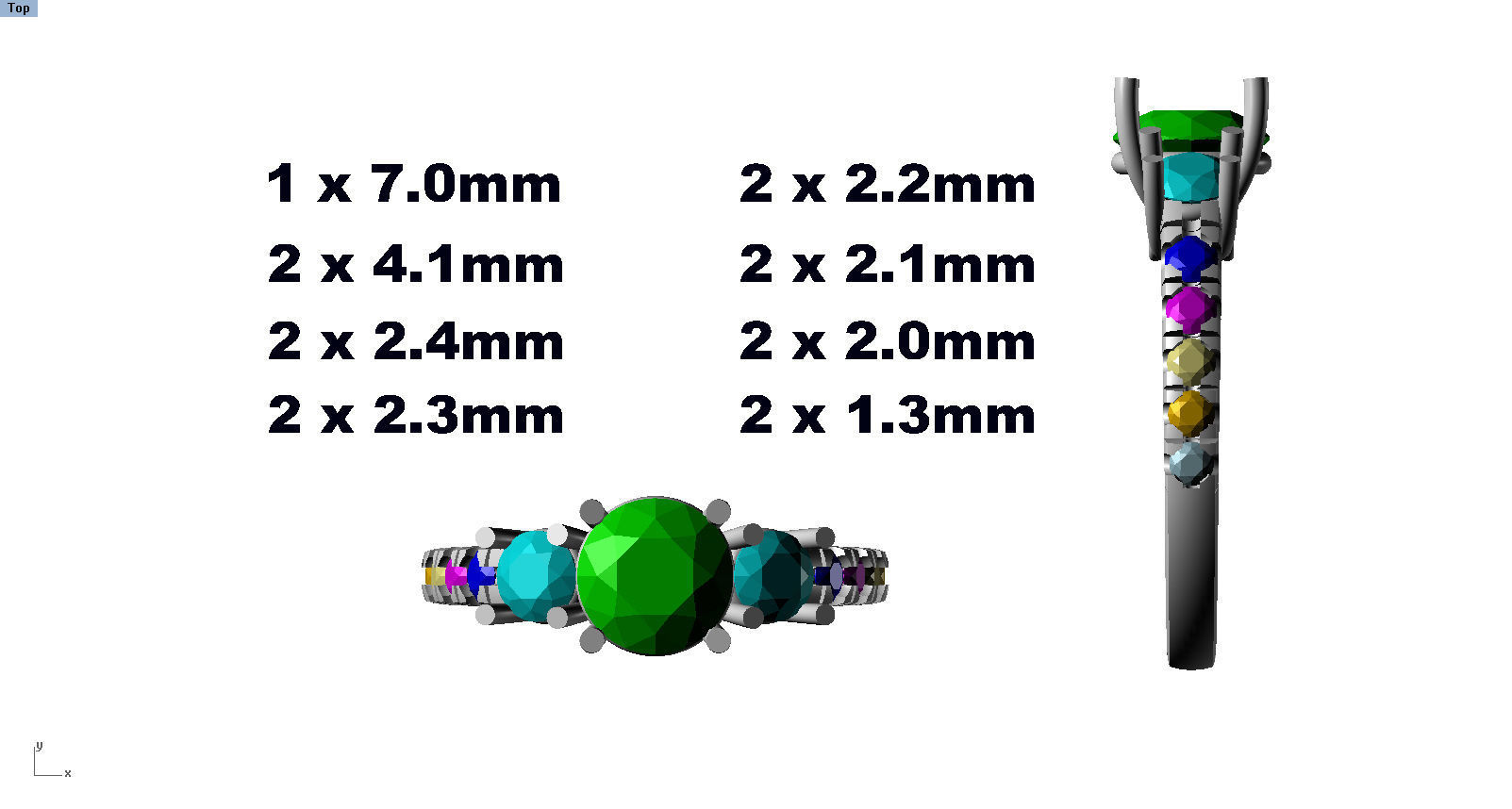 3 stone trellis 3D print model_2
