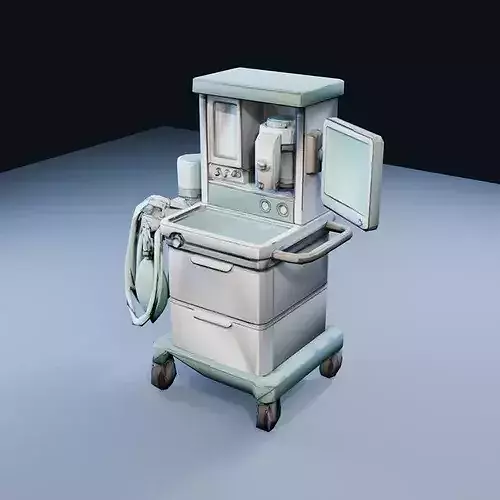 Anesthesia Machine Low Poly PBR Game Asset