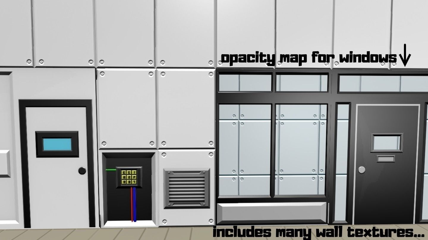 Low Poly Office Level Modular Kit Assets Value Pack Low-poly 3D model_12