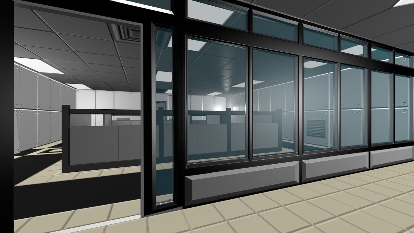 Low Poly Office Level Modular Kit Assets Value Pack Low-poly 3D model_3
