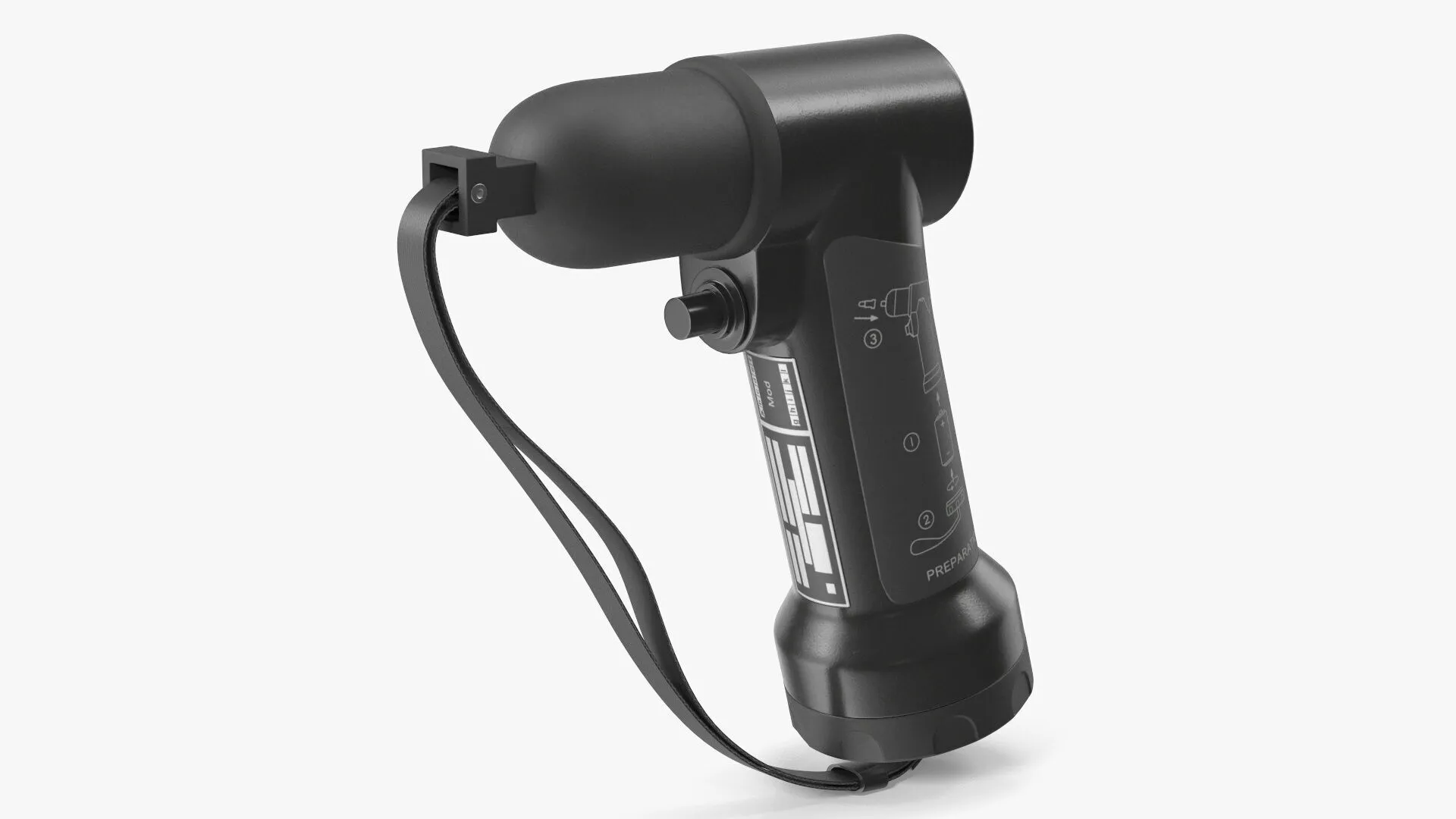 Handheld Sampling Probe For Chemical Agent Detector Black 3D model