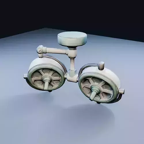 Ceiling Operating Light Low Poly PBR Game Asset