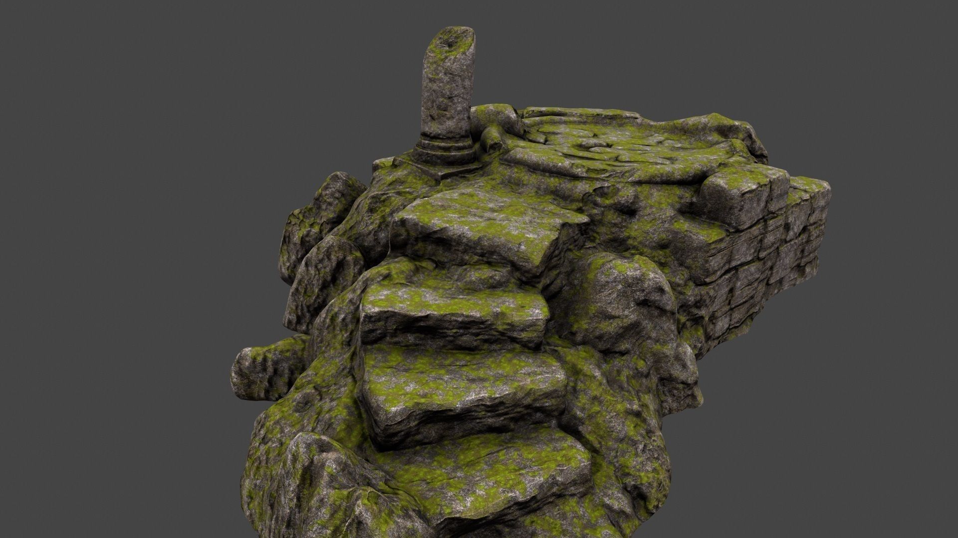 old temple Low-poly 3D model_4