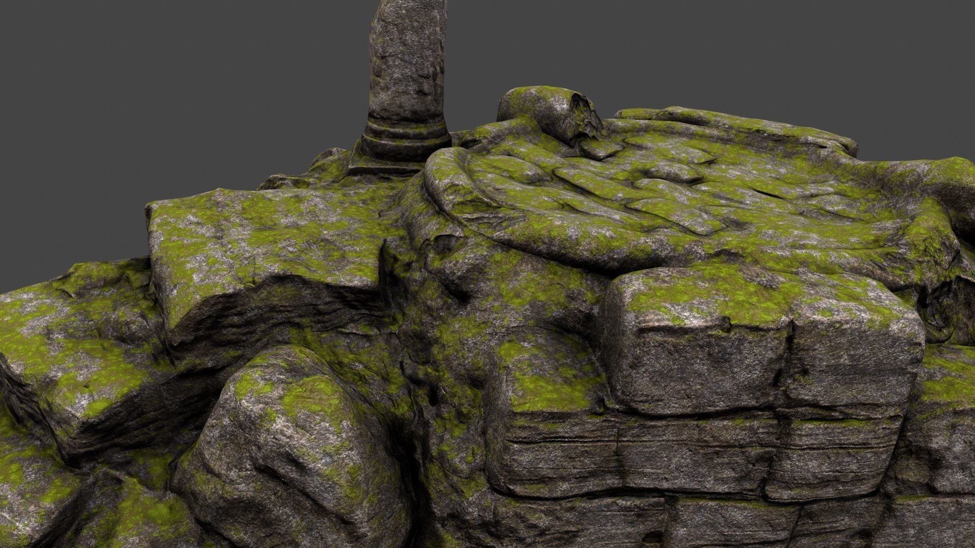 old temple Low-poly 3D model_9