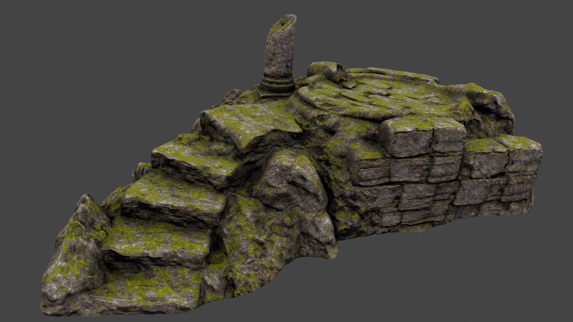 old temple Low-poly 3D model_3