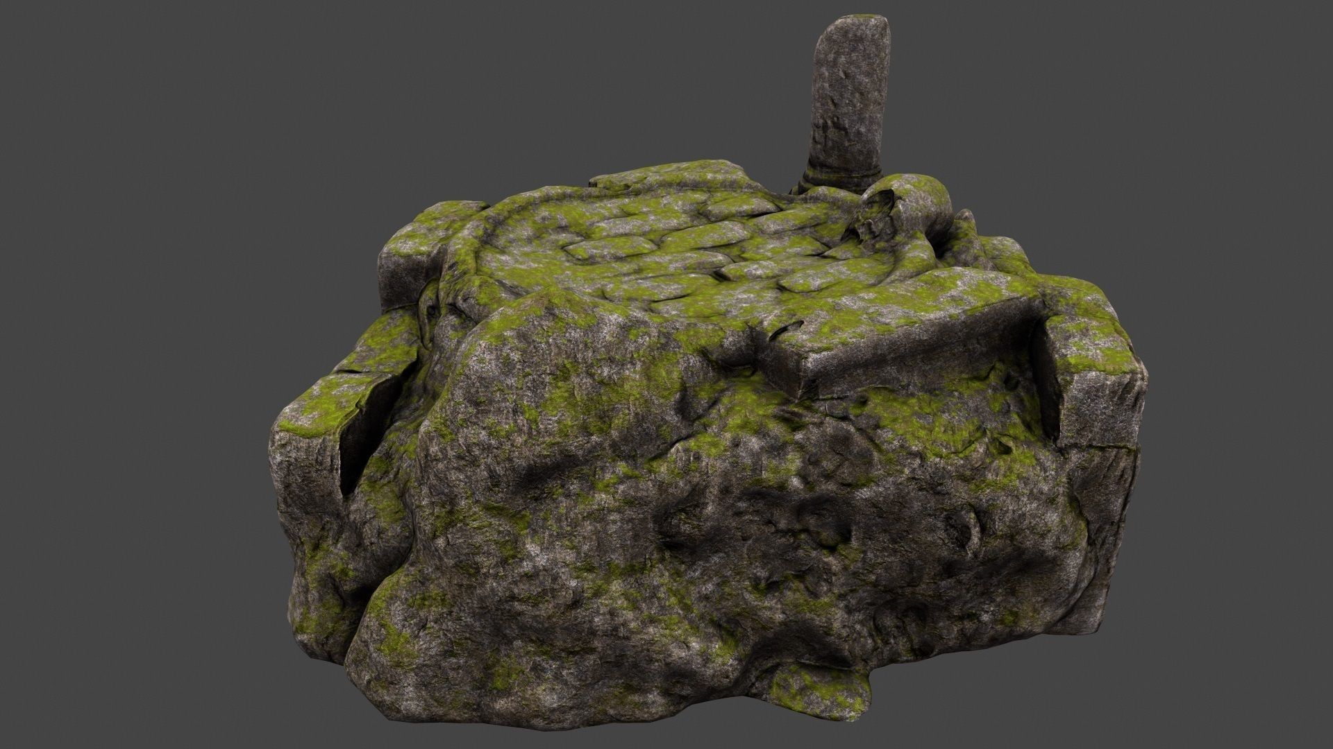 old temple Low-poly 3D model_8