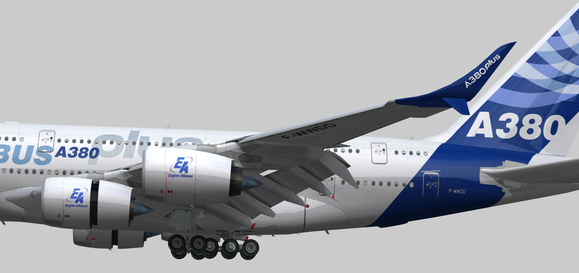 Airbus A380 Plus 2017 Home livery Low-poly 3D model_3