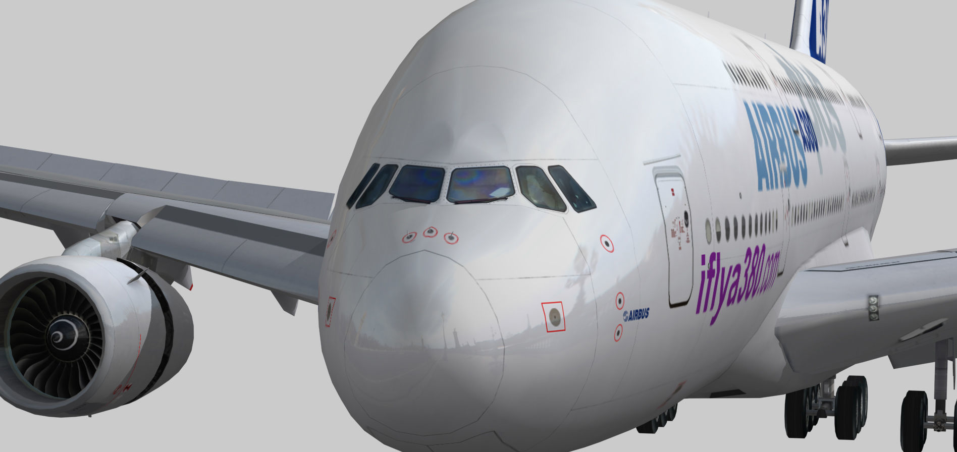 Airbus A380 Plus 2017 Home livery Low-poly 3D model_1
