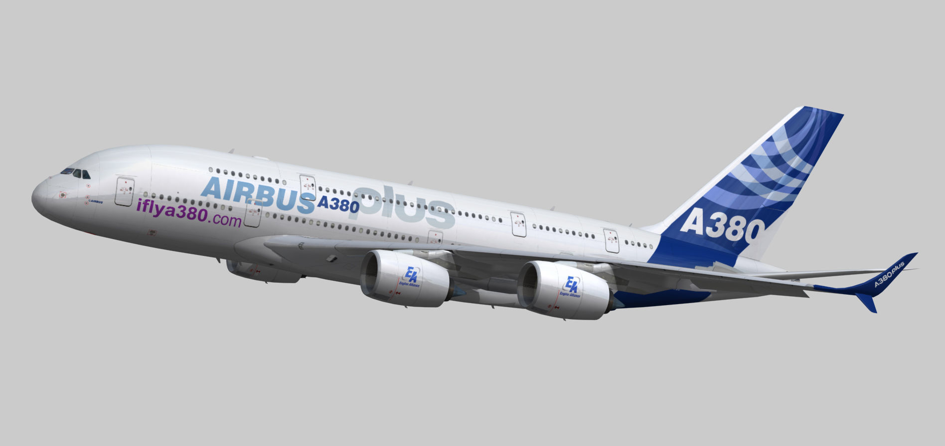 Airbus A380 Plus 2017 Home livery Low-poly 3D model_10