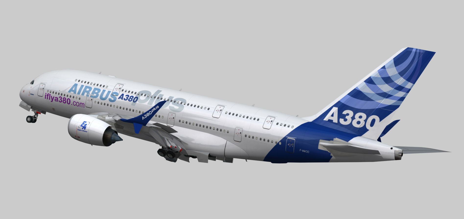 Airbus A380 Plus 2017 Home livery Low-poly 3D model_12
