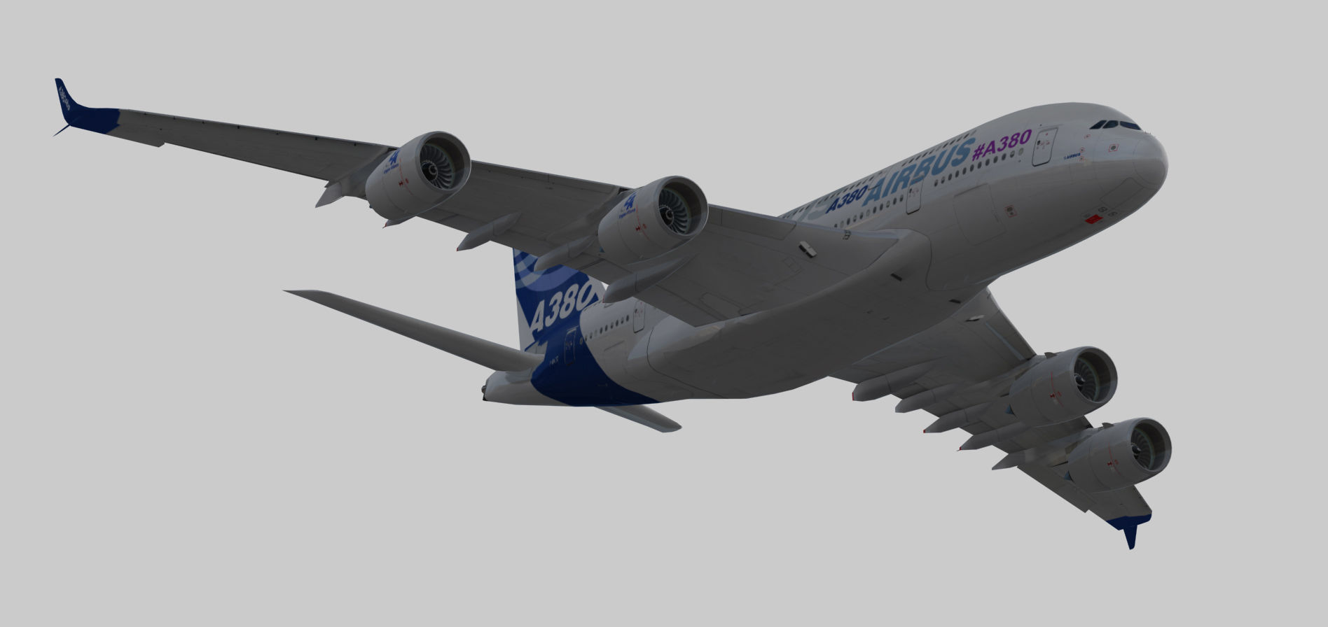 Airbus A380 Plus 2017 Home livery Low-poly 3D model_9