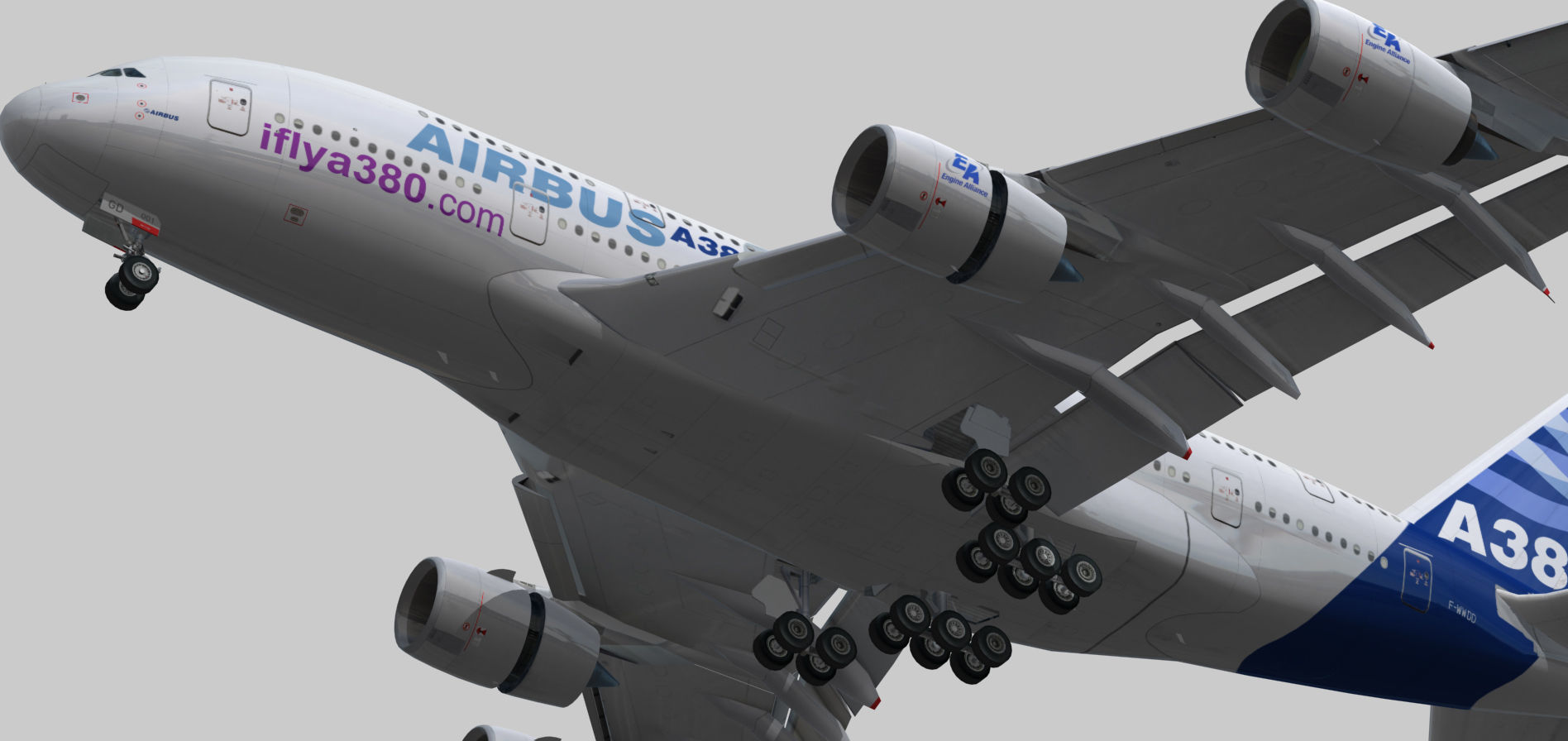 Airbus A380 Plus 2017 Home livery Low-poly 3D model_2