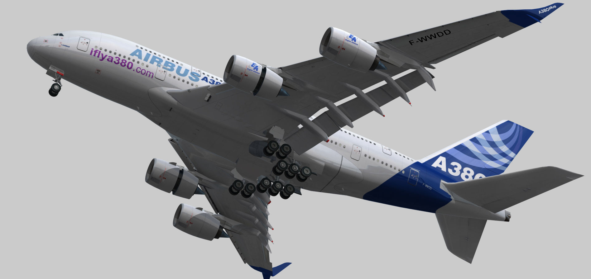 Airbus A380 Plus 2017 Home livery Low-poly 3D model_11