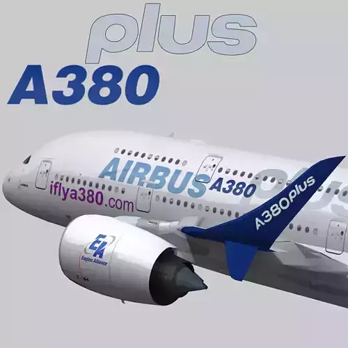 Airbus A380 Plus 2017 Home livery Low-poly 3D model