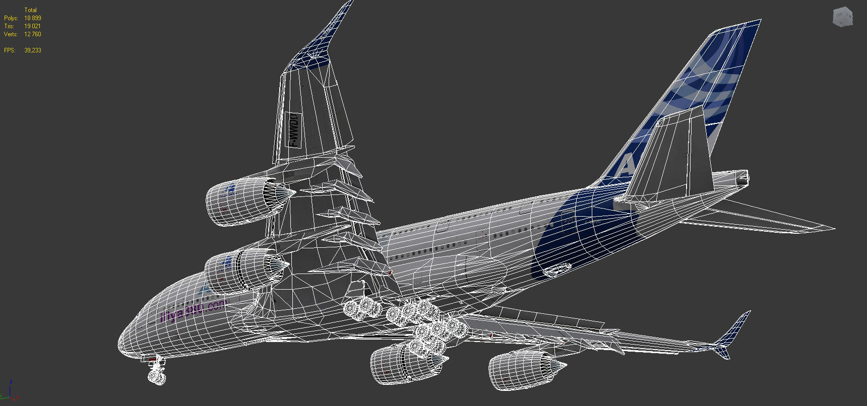 Airbus A380 Plus 2017 Home livery Low-poly 3D model_19