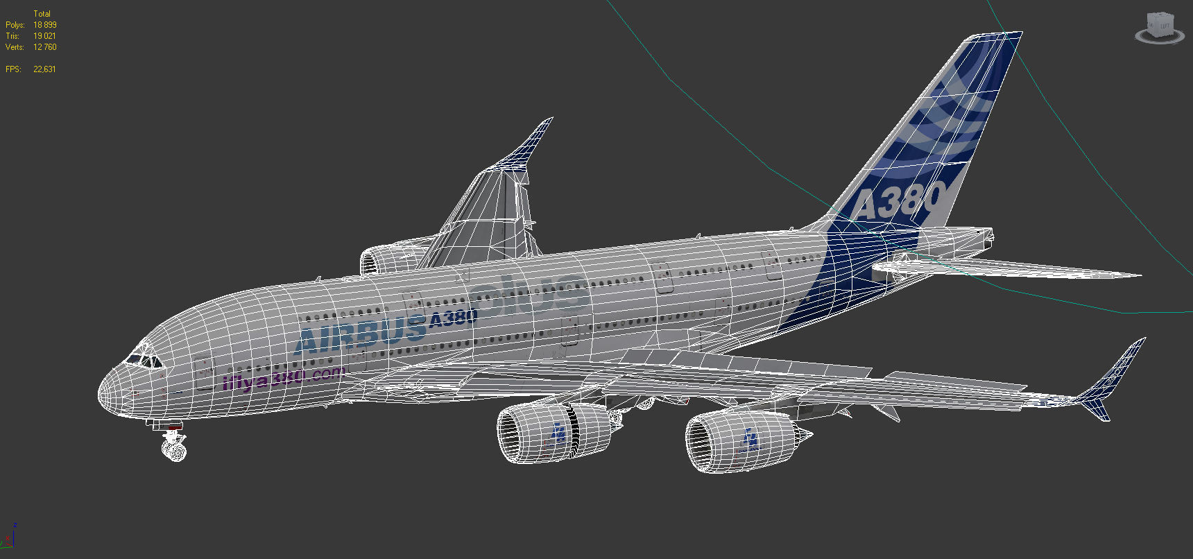 Airbus A380 Plus 2017 Home livery Low-poly 3D model_20