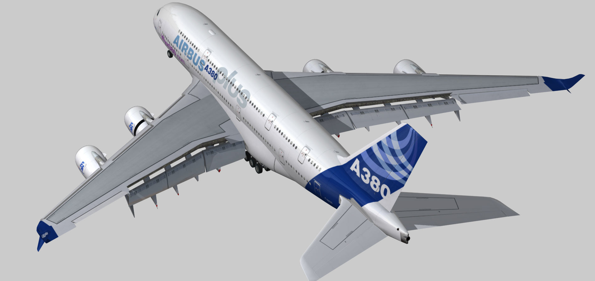 Airbus A380 Plus 2017 Home livery Low-poly 3D model_5