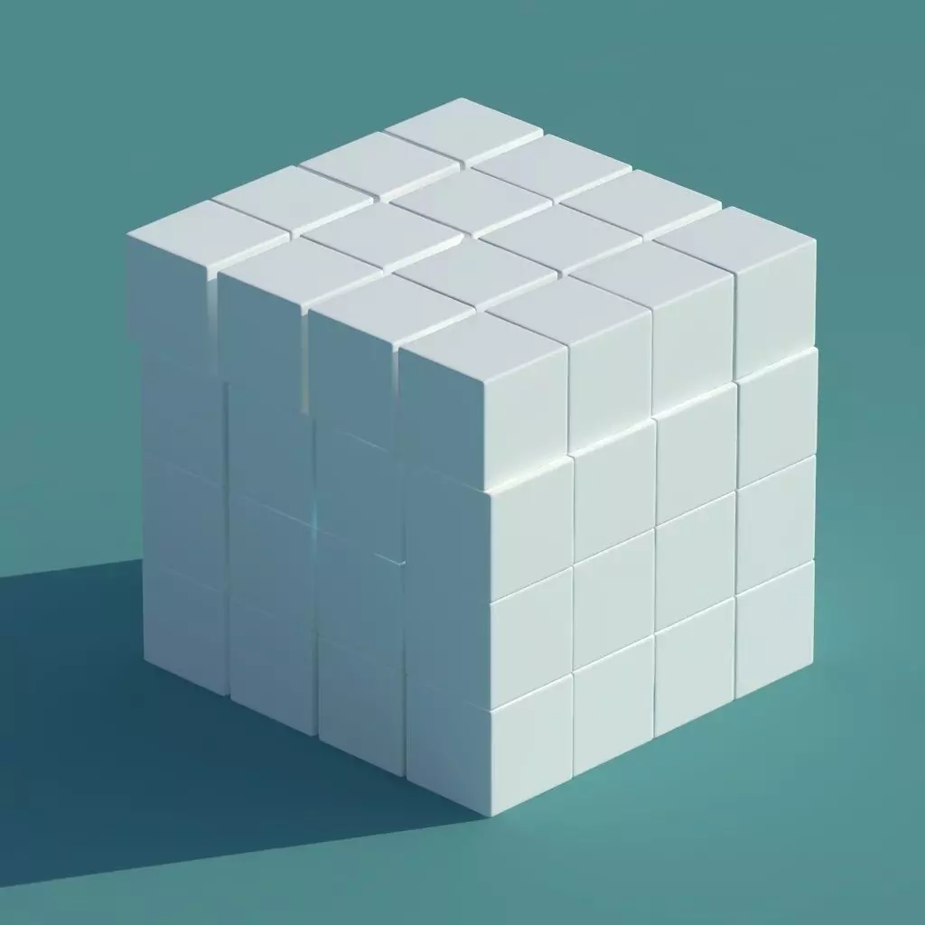Cube of Slightly Rounded Cubes 3D model_0