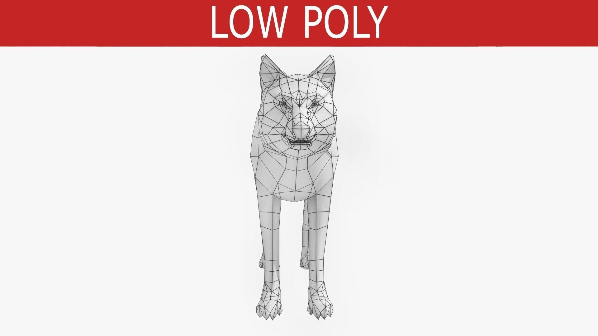 Wolf - Animated Low-poly 3D model_11