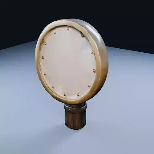 Blank Clock Face Low Poly PBR Game Asset