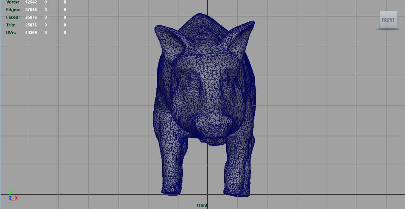 Wild Boar Low-poly 3D model_9