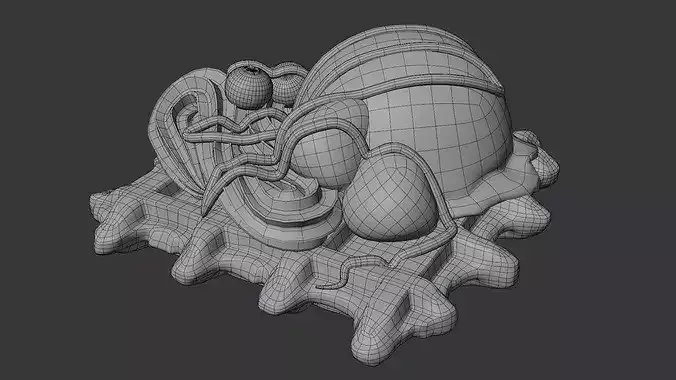 Waffle 001 3D model 3