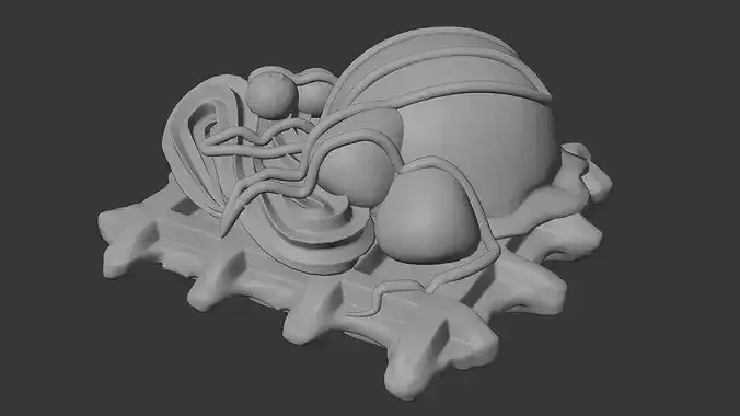 Waffle 001 3D model 2