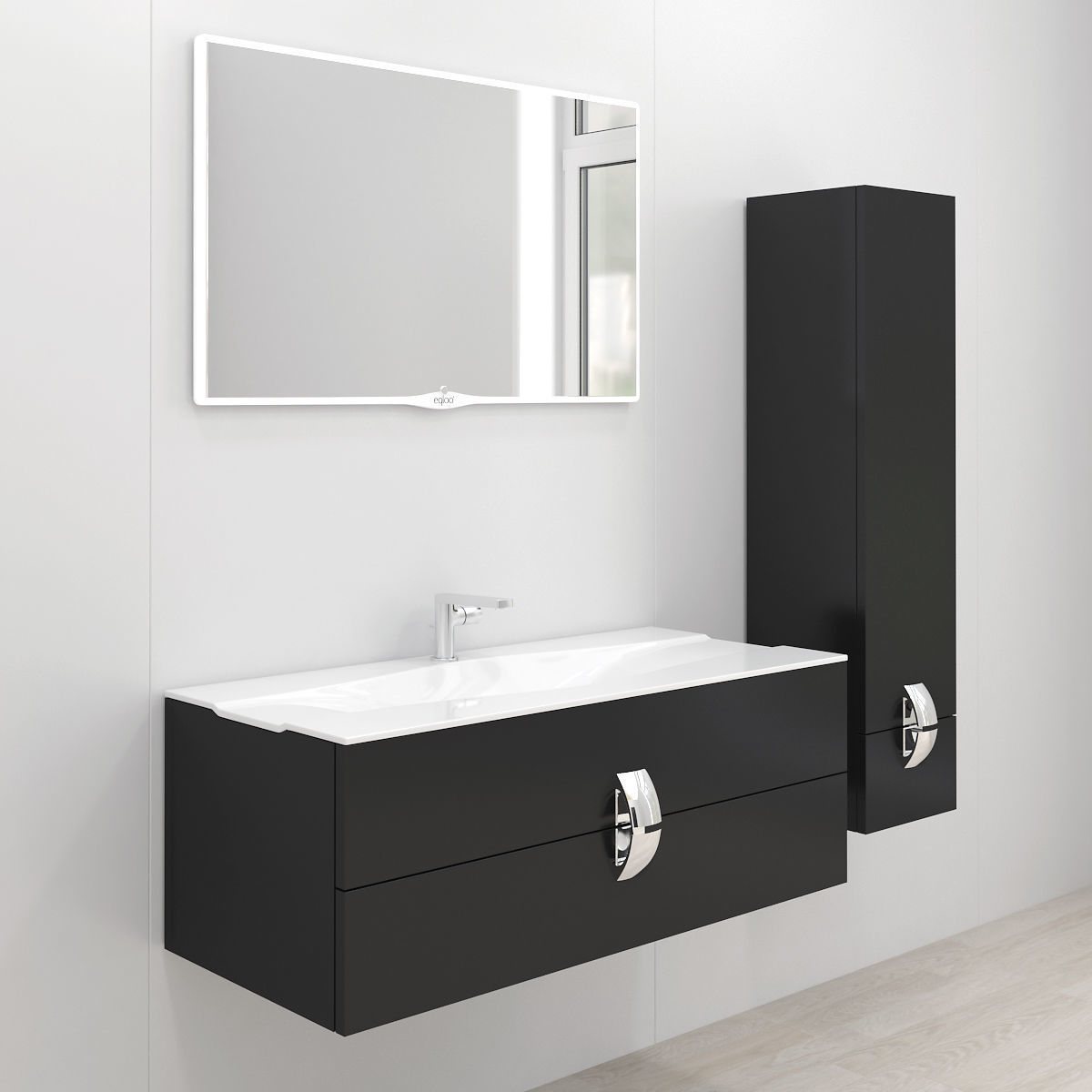 Furniture Set in the bathroom Miro eqloo 3D model_4