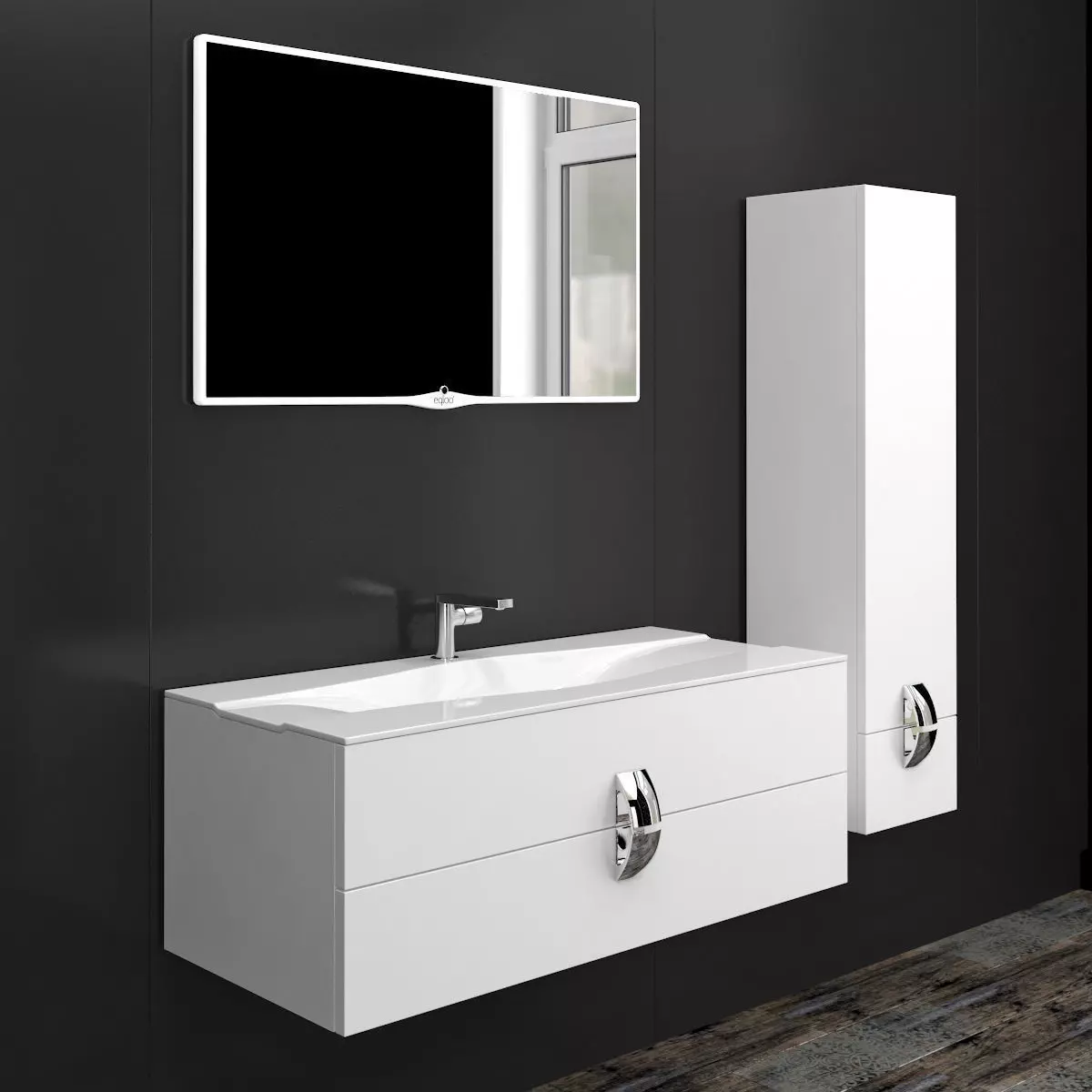 Furniture Set in the bathroom Miro eqloo 3D model_0