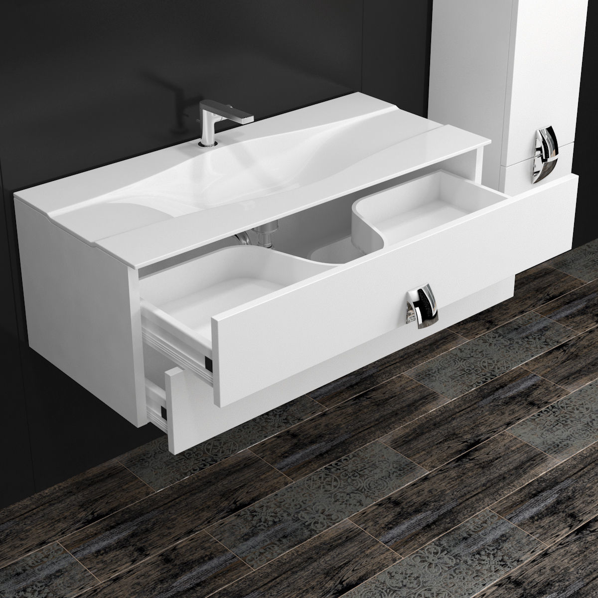 Furniture Set in the bathroom Miro eqloo 3D model_3
