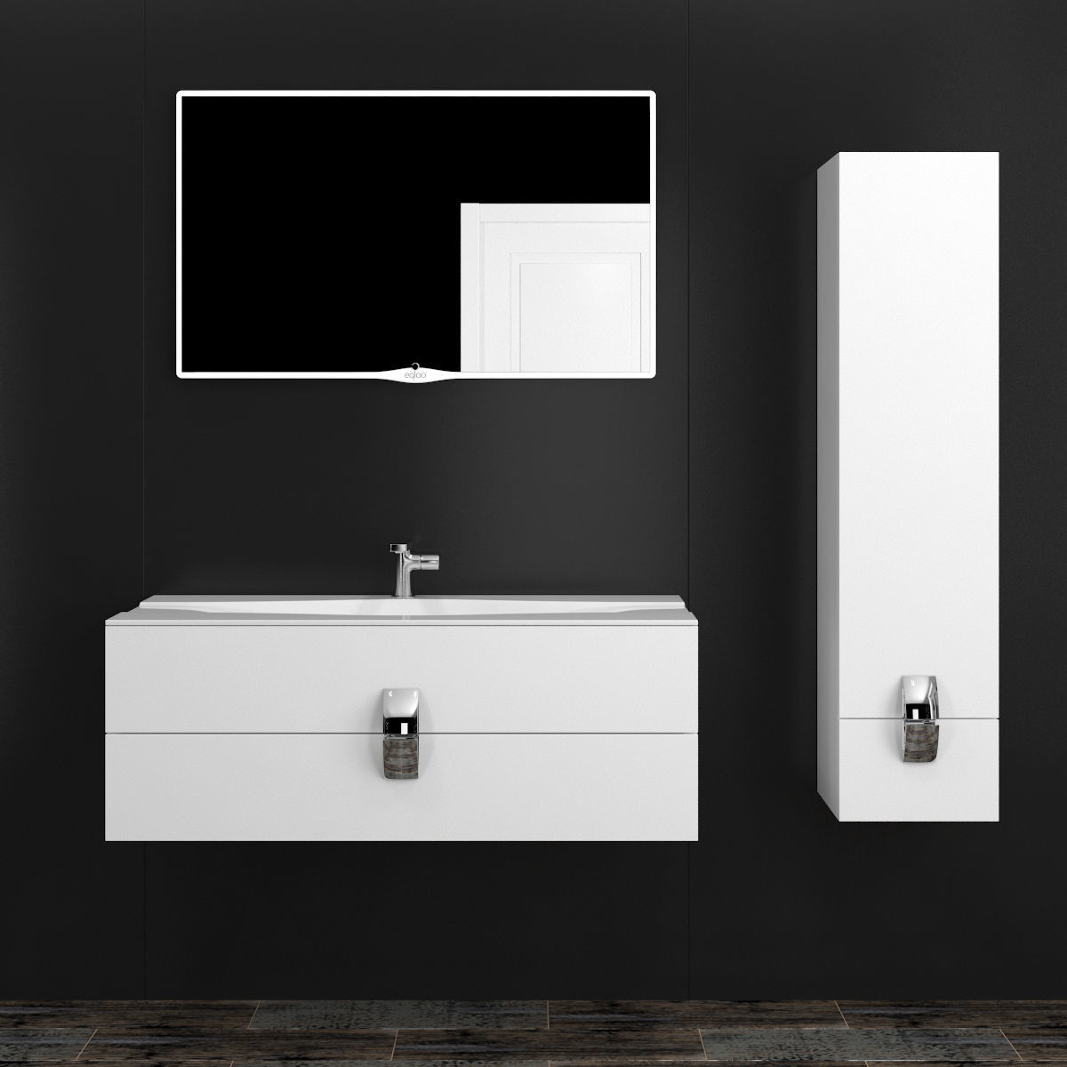 Furniture Set in the bathroom Miro eqloo 3D model_1