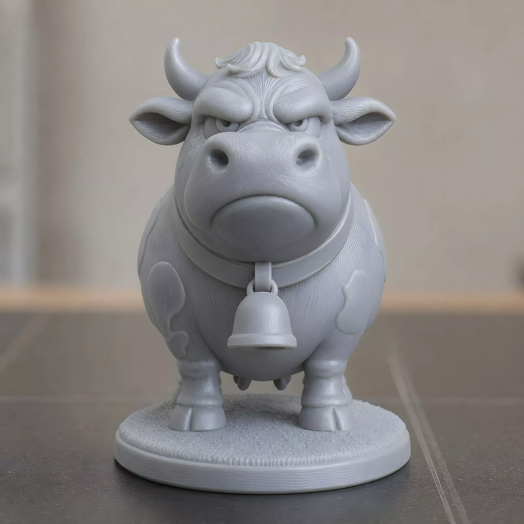 Grumpy Field Cow 3D Print Model 3D print model