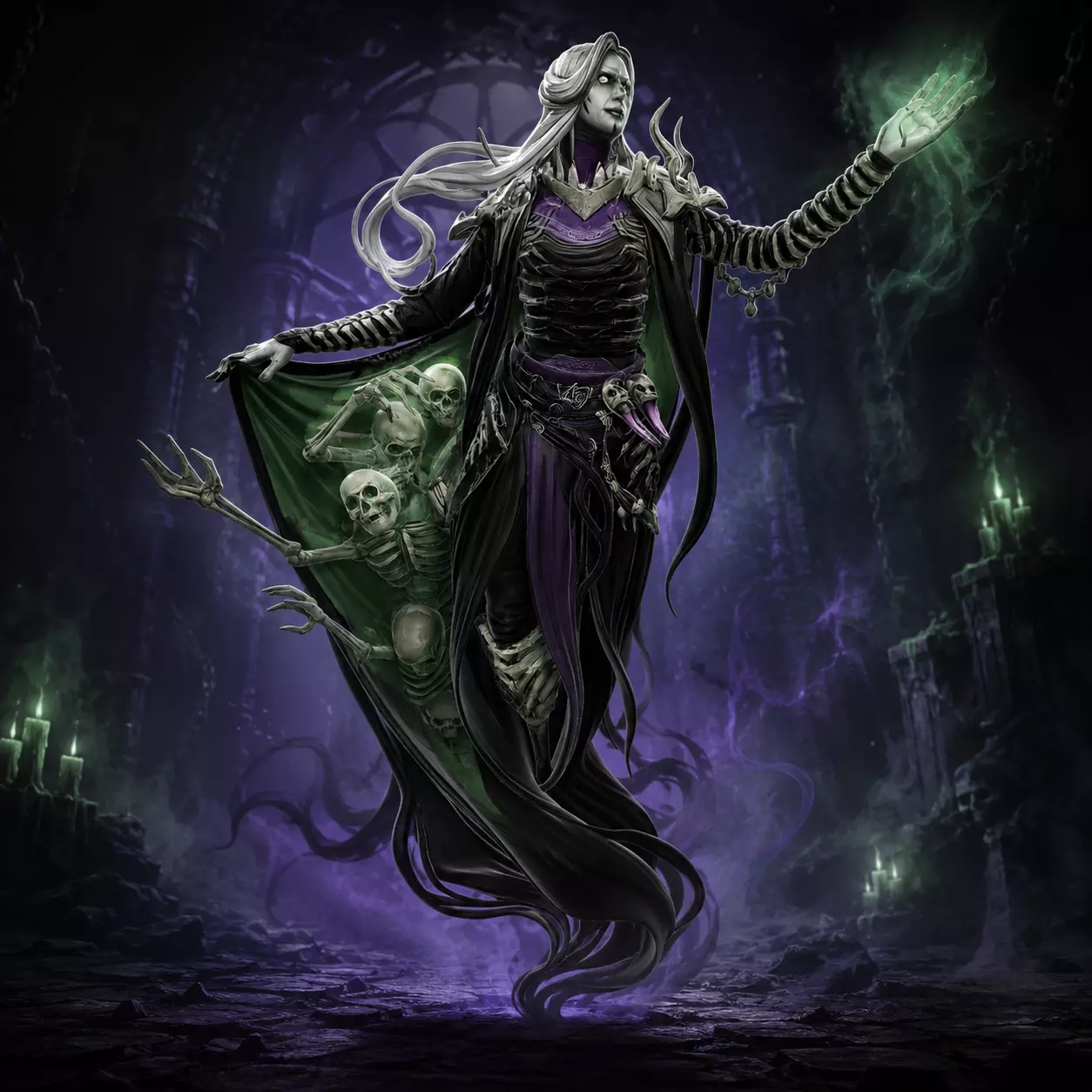 Vespera the Necromancer Queen - Undead Mage - Necropolis 3D model