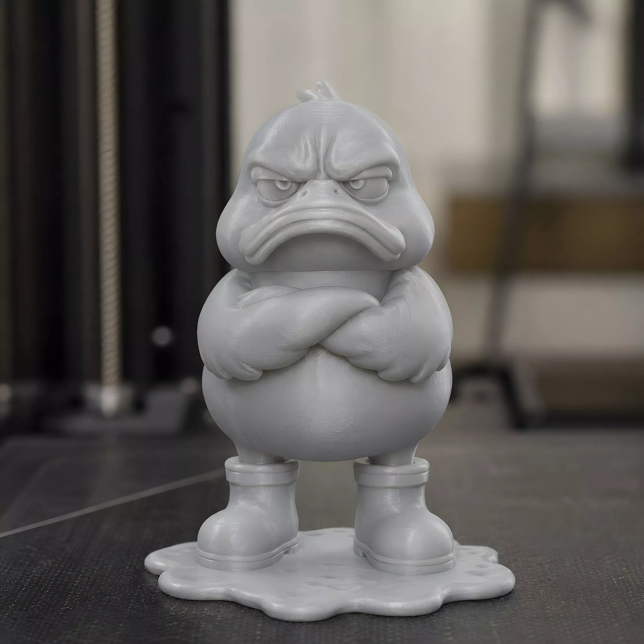 Grumpy Duck in Boots 3D Print Model 3D print model