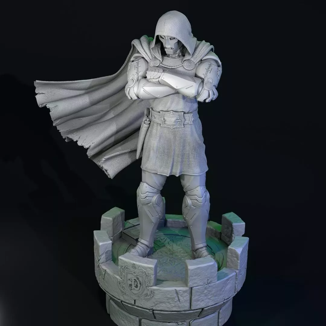 Doctor Doom Marvel Figurine 3D Print Model STL Modular Statue 3D print model
