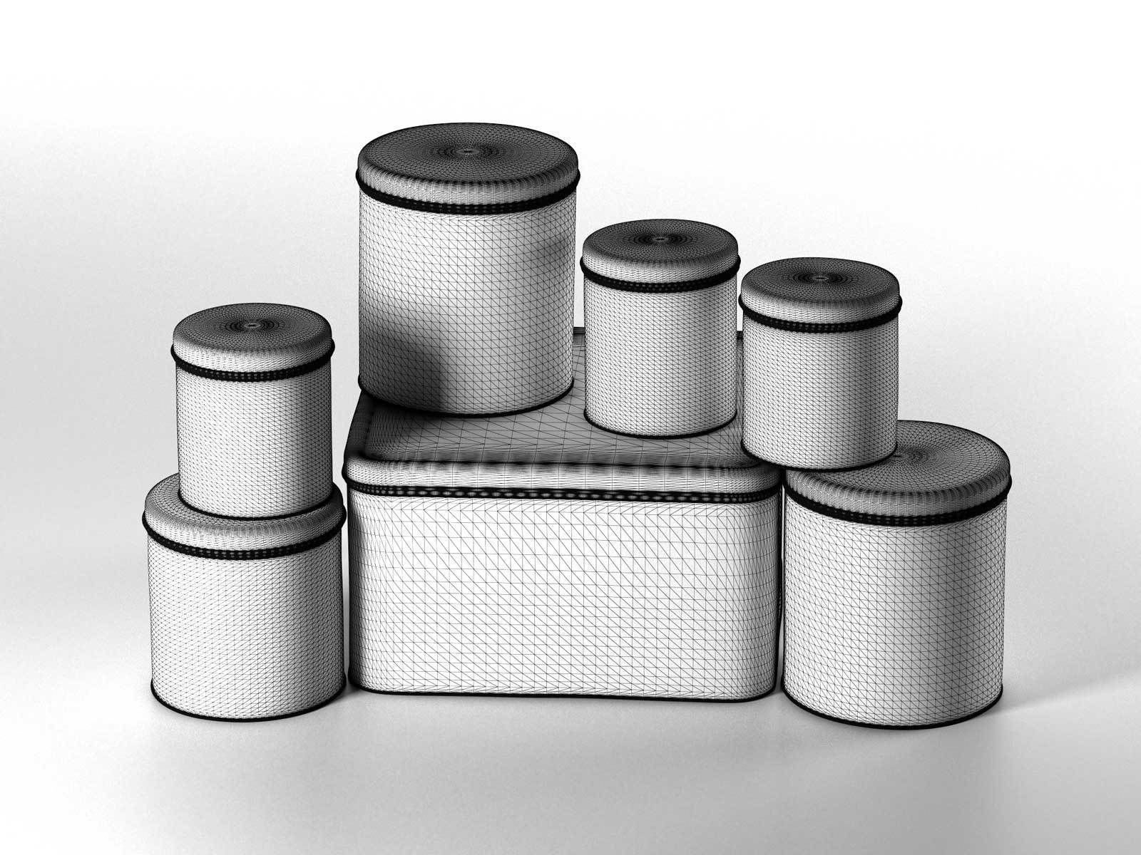 Pentron Canisters and Bread Box 3D model_1