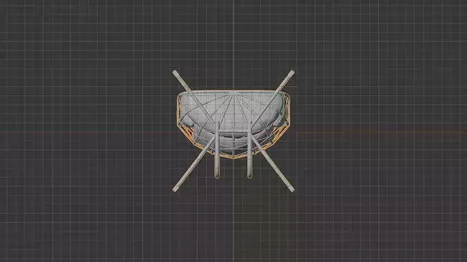 Double Wicker Swing Egg Chair with Stand 3D Model Low-poly 3D model 5