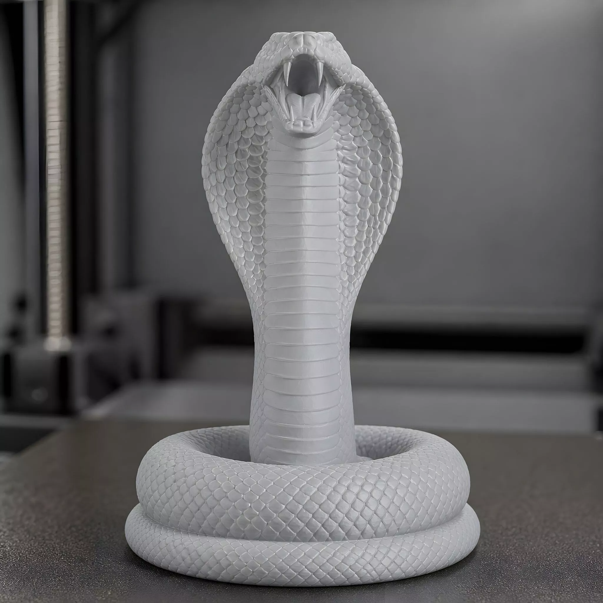 Realistic King Cobra Defensive Pose 3D Print Model 3D print model